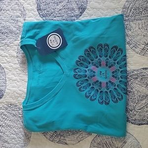 Life Is Good blue shirt (size large)